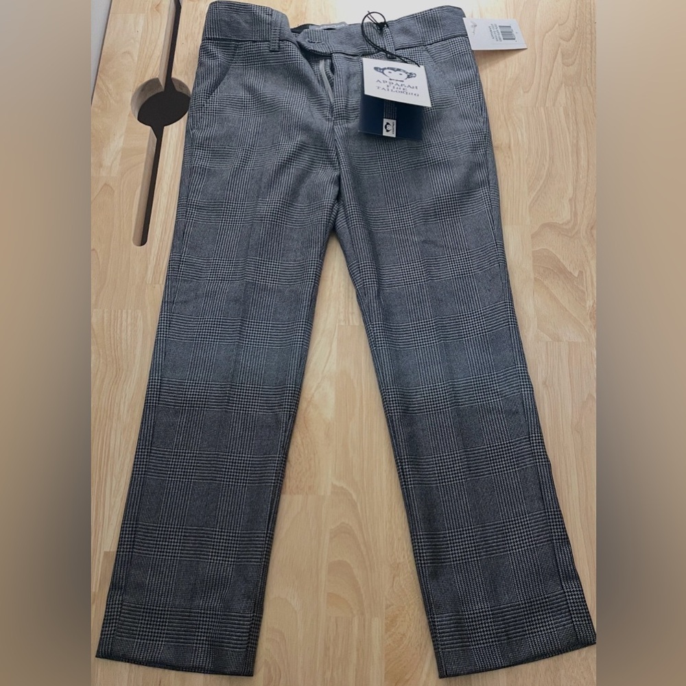 Appaman Gray Plaid Kids Formal Pants